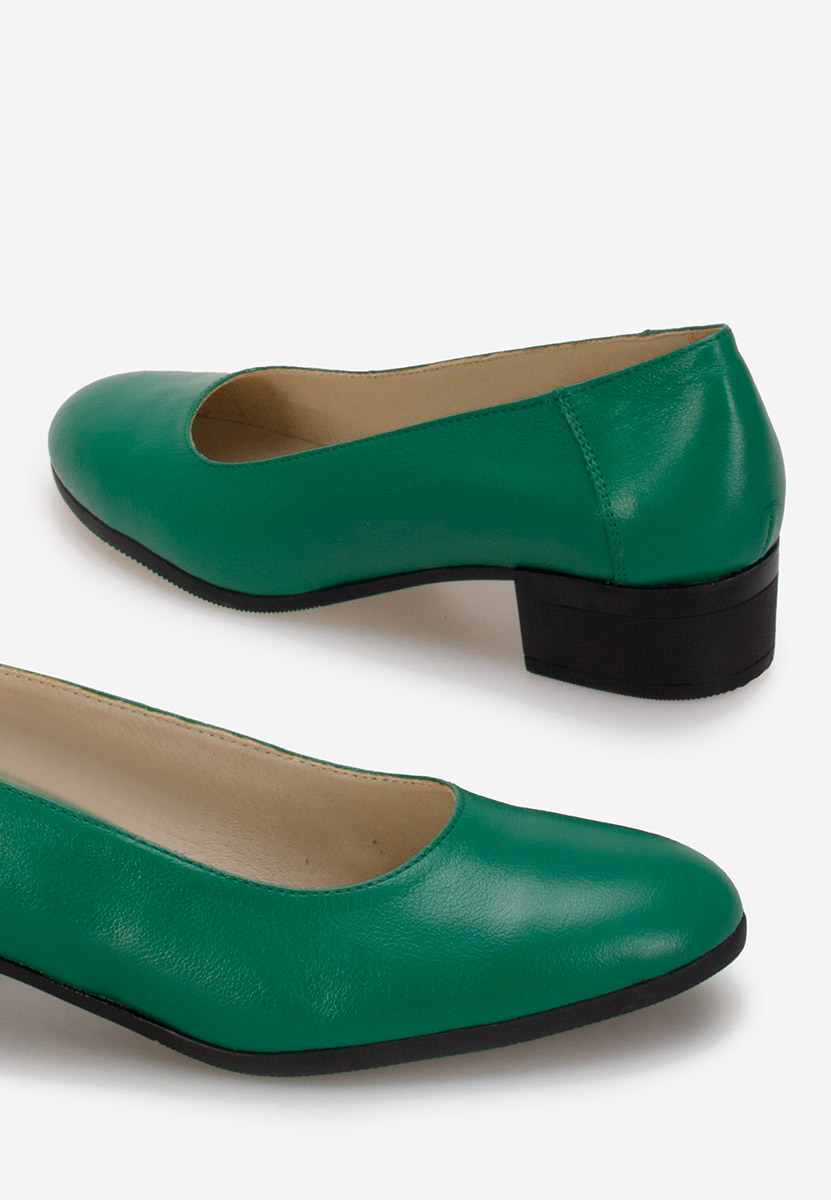 Décolleté pelle Montremy verdi