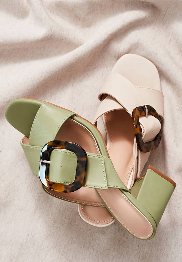 Ciabatte con tacco Berieda beige