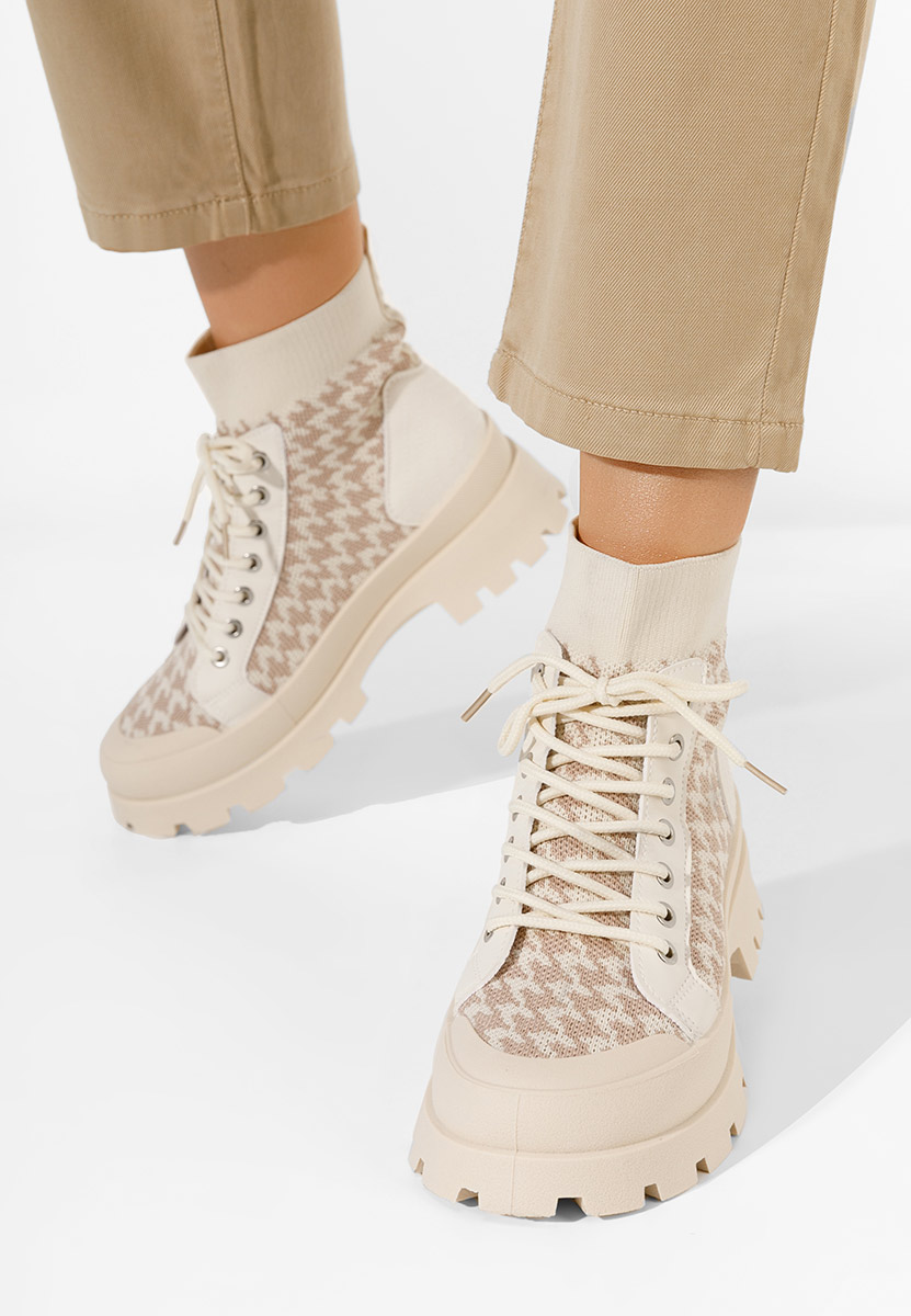 Scarpe da ginnastica High-Top Zendoria Beige