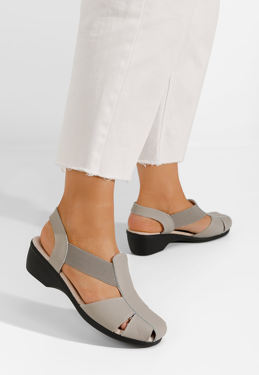 Sandali tacco basso Melona V4 grigio