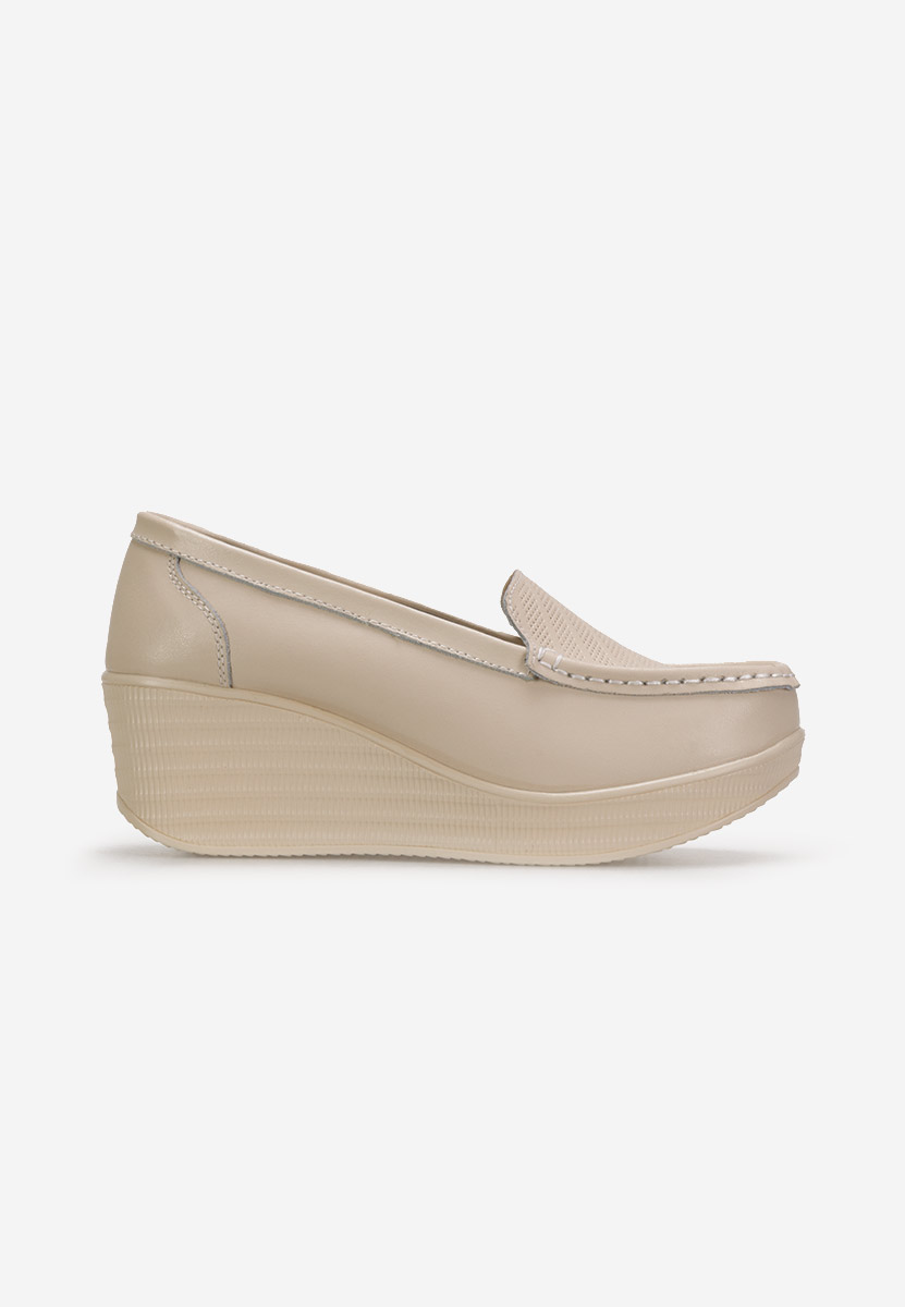 Mocassini donna platform Tangelo beige