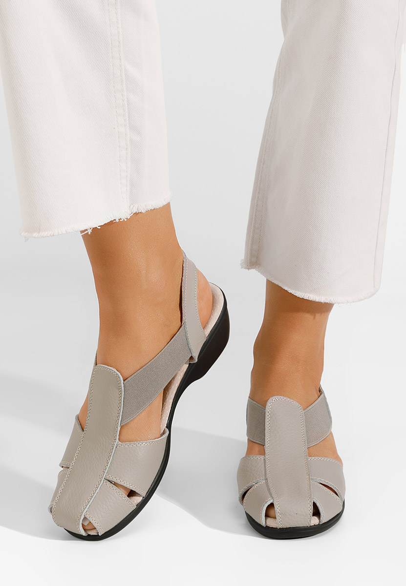 Sandali tacco basso Melona V4 grigio