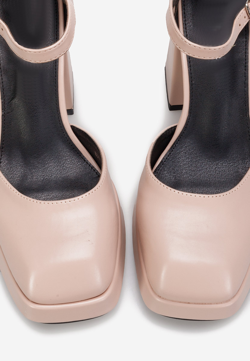 Décolleté tacco largo Abile Nude