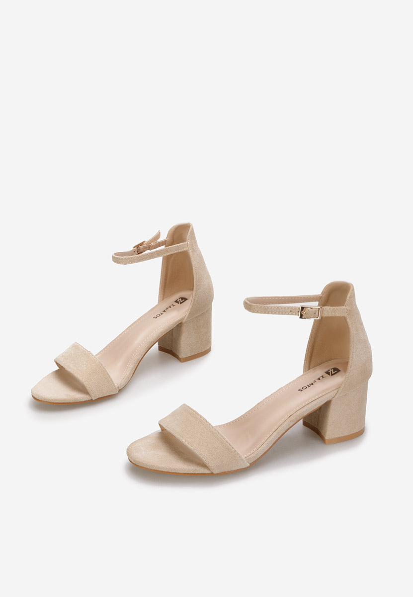 Sandali con tacco largo Nomeria Beige