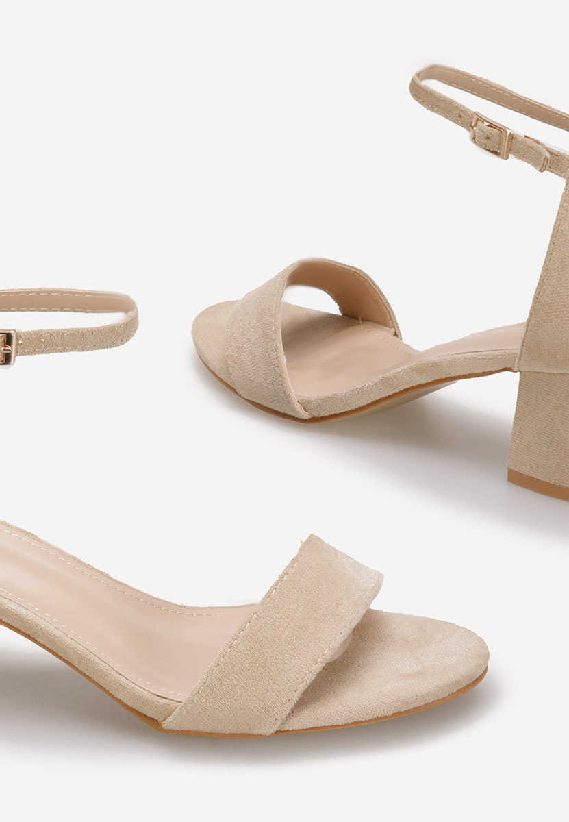 Sandali con tacco largo Nomeria Beige