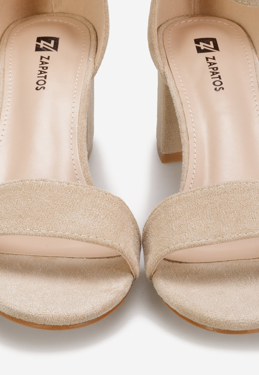 Sandali con tacco largo Nomeria Beige