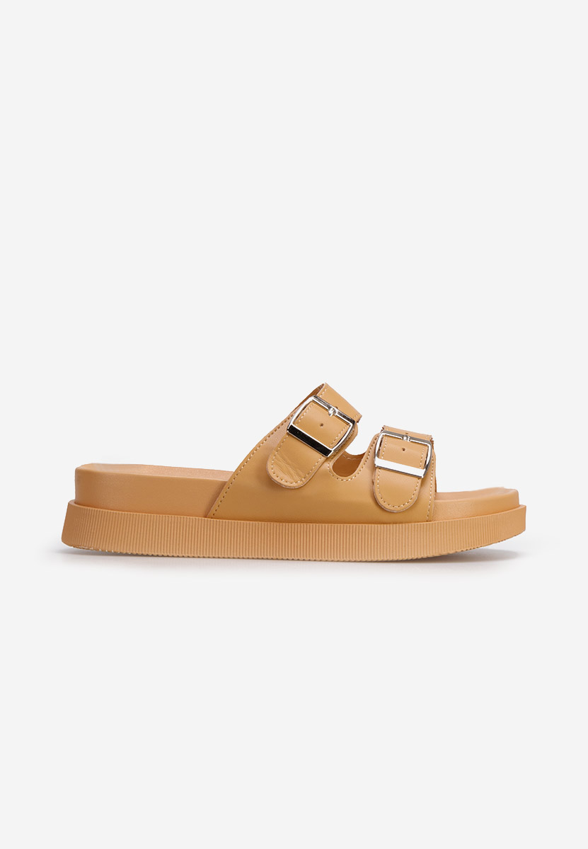 Ciabatte platform Zarora Camel