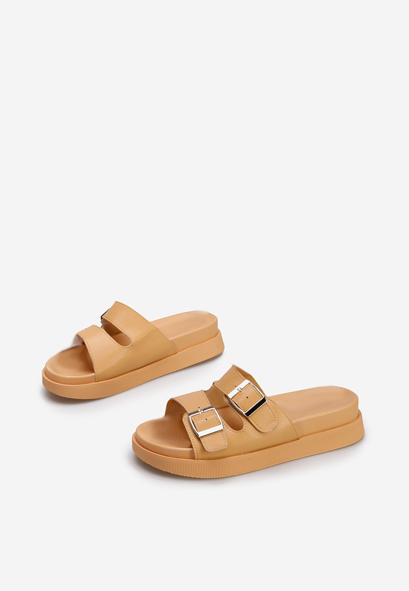 Ciabatte platform Zarora Camel