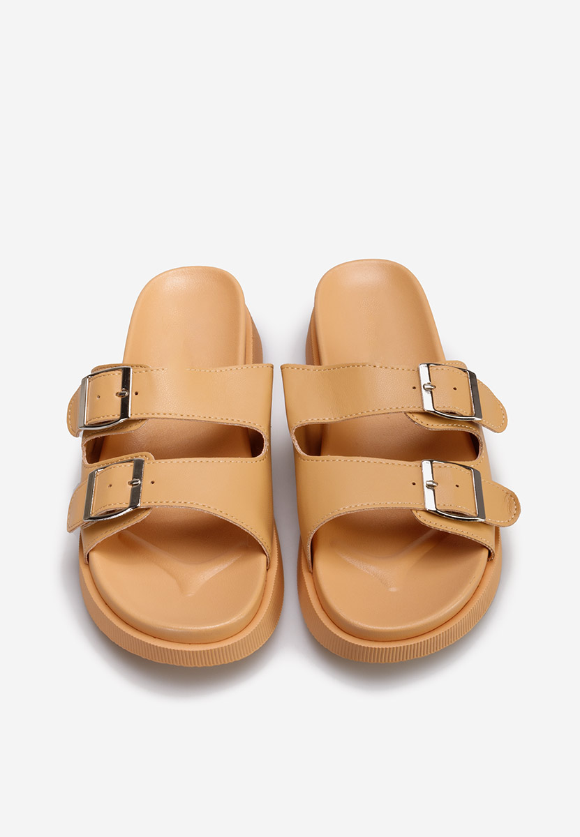 Ciabatte platform Zarora Camel