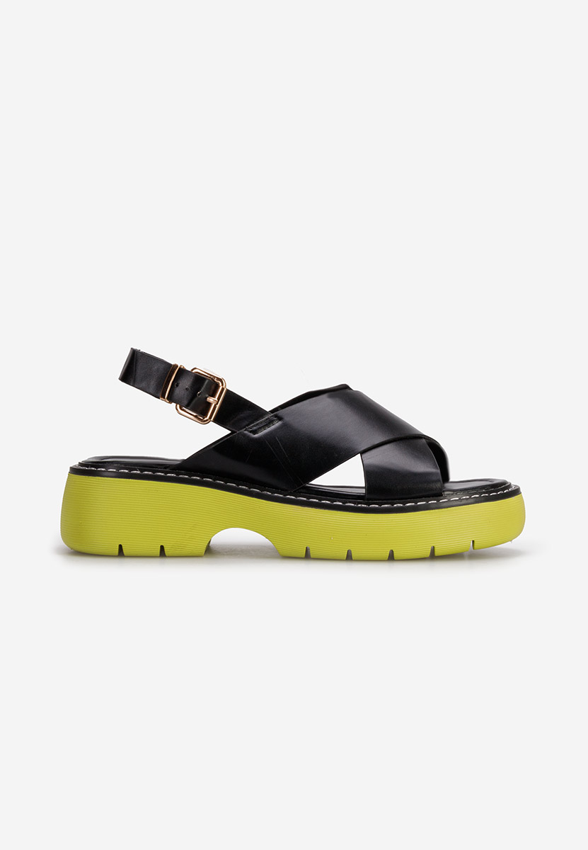 Sandali con plateau Nissa gialle