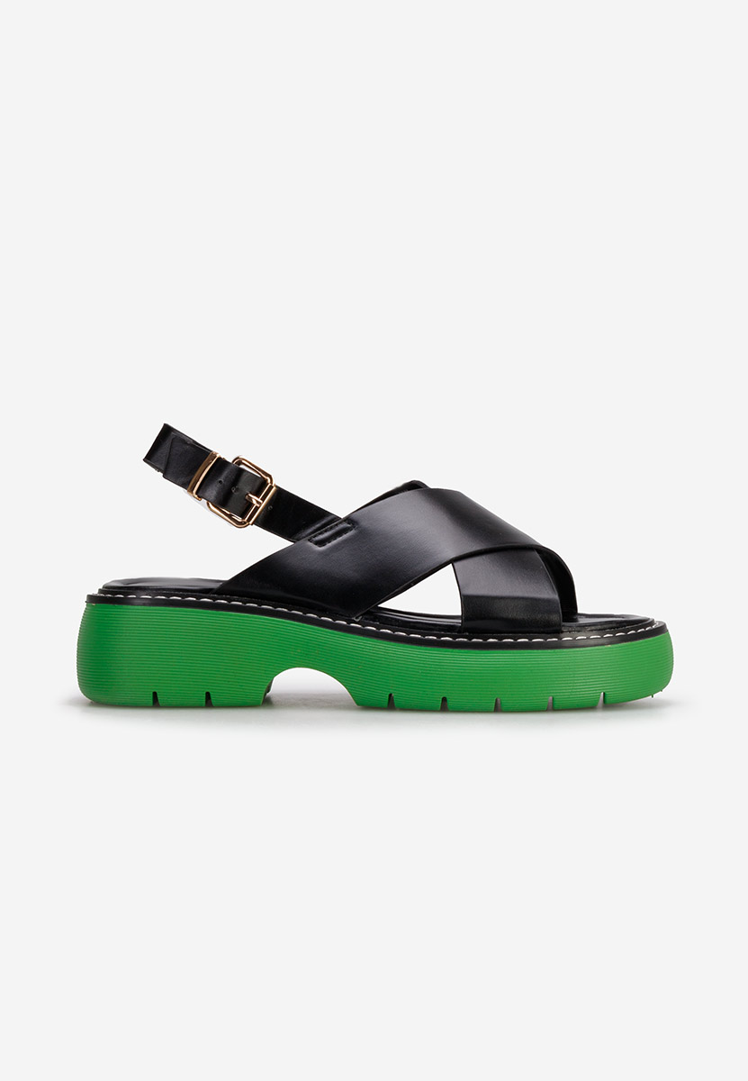 Sandali con plateau Nissa nero