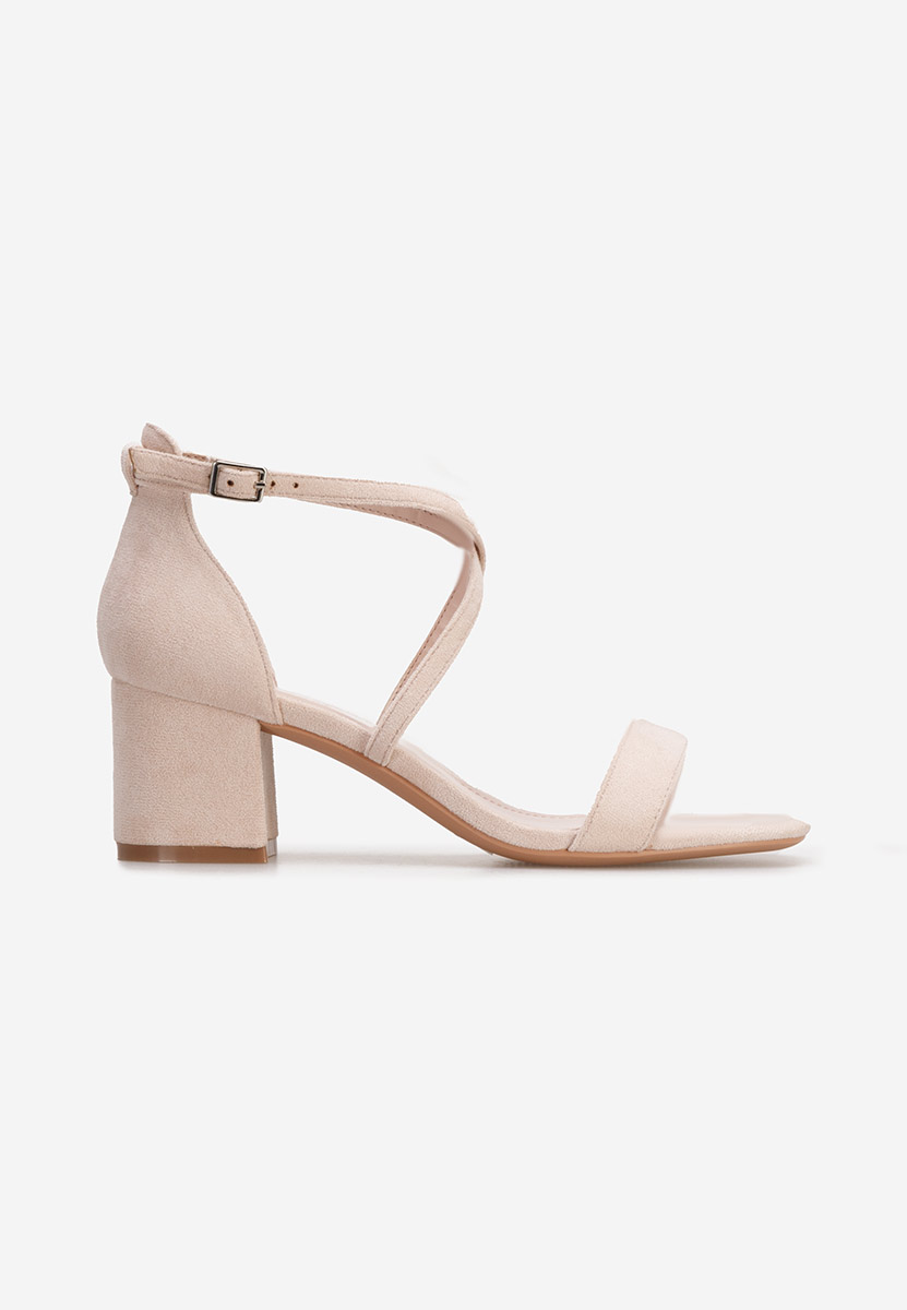 Sandali con tacco largo Lagoa beige
