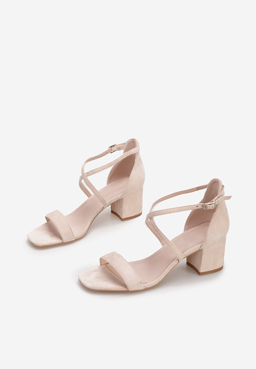 Sandali con tacco largo Lagoa beige