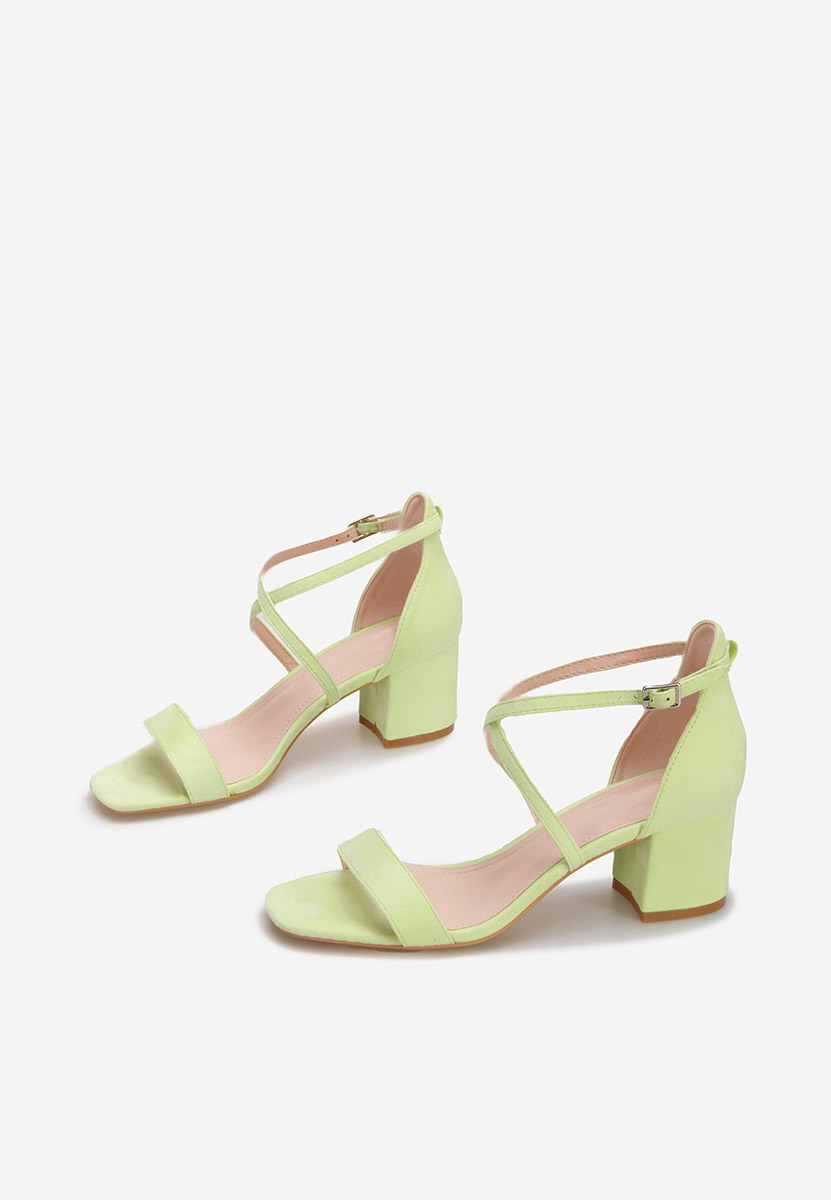 Sandali con tacco largo Lagoa Lime