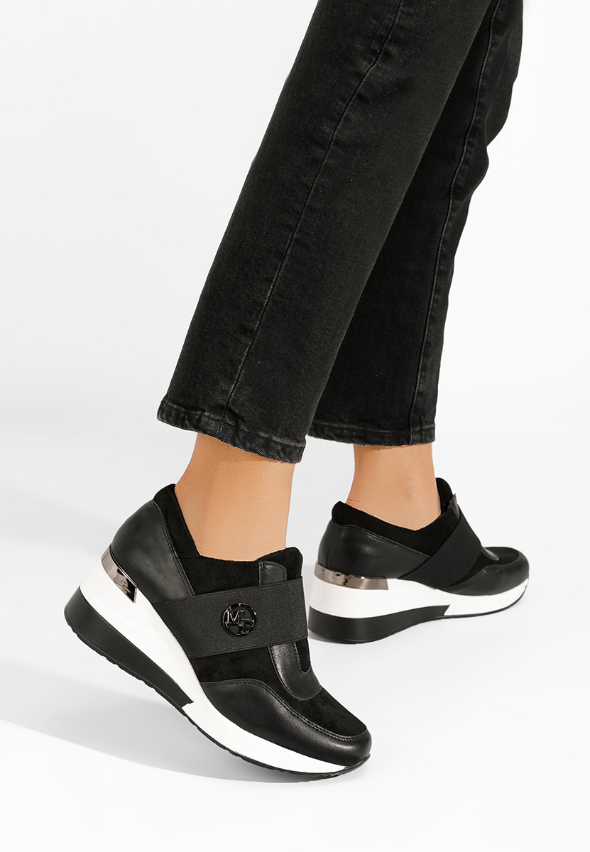 Sneakers con zeppa Almona nero