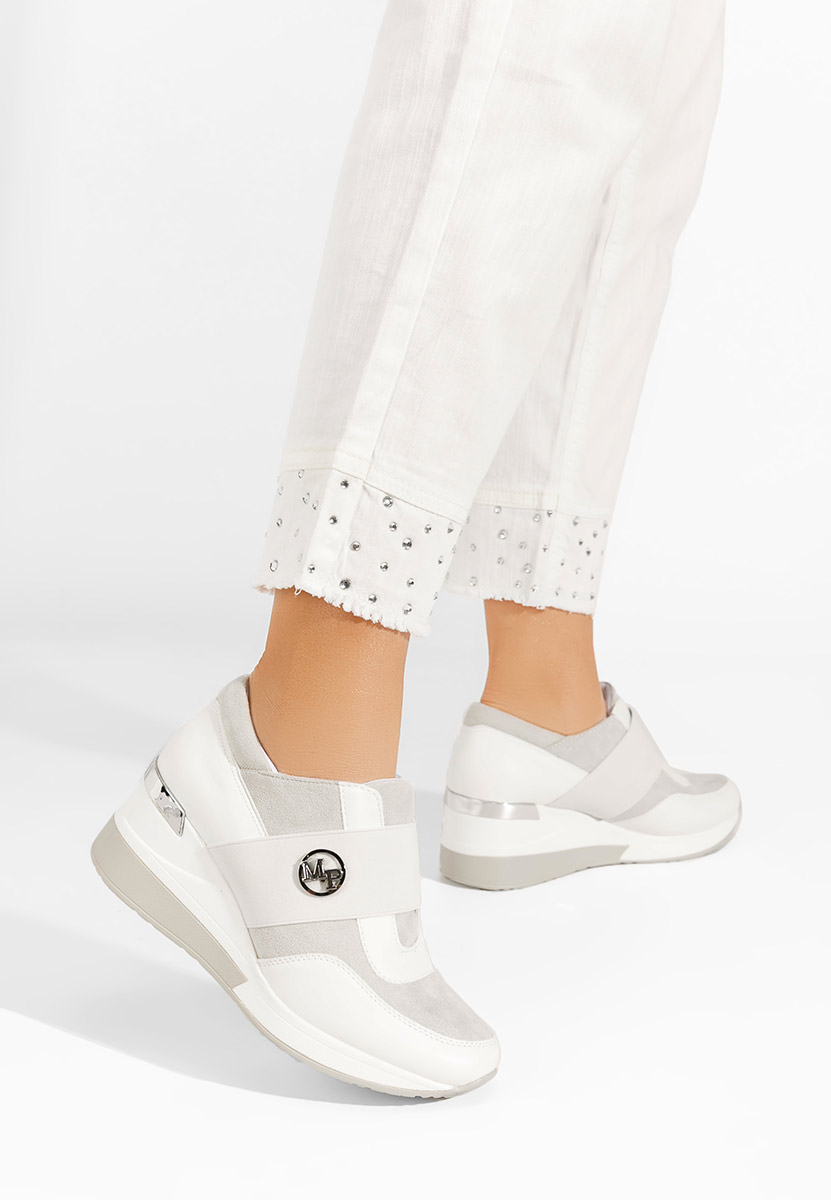 Sneakers con zeppa Almona bianchi