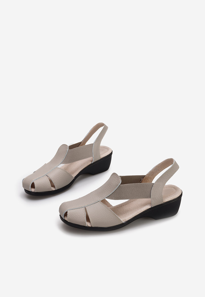 Sandali tacco basso Melona V4 grigio