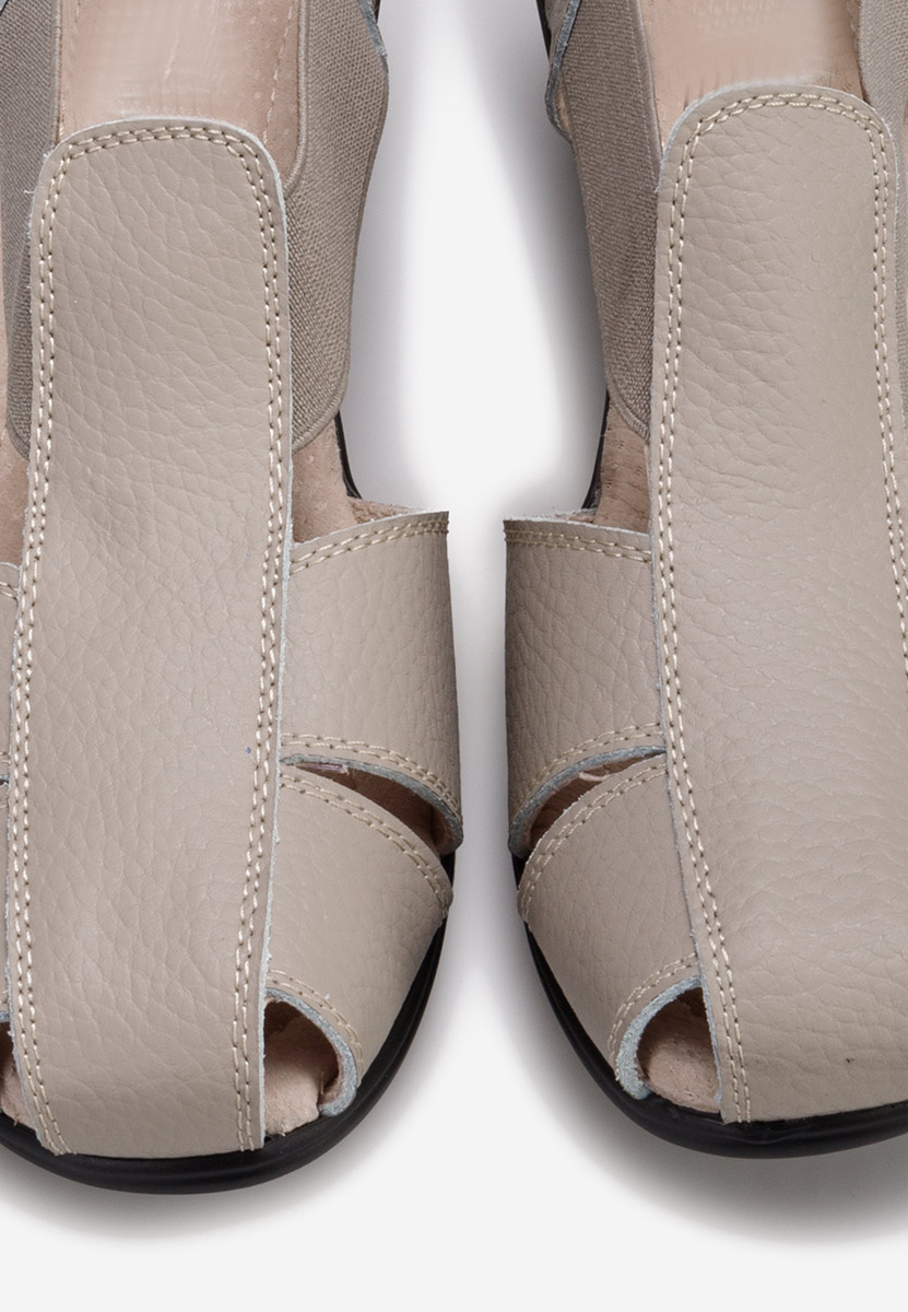 Sandali tacco basso Melona V4 grigio