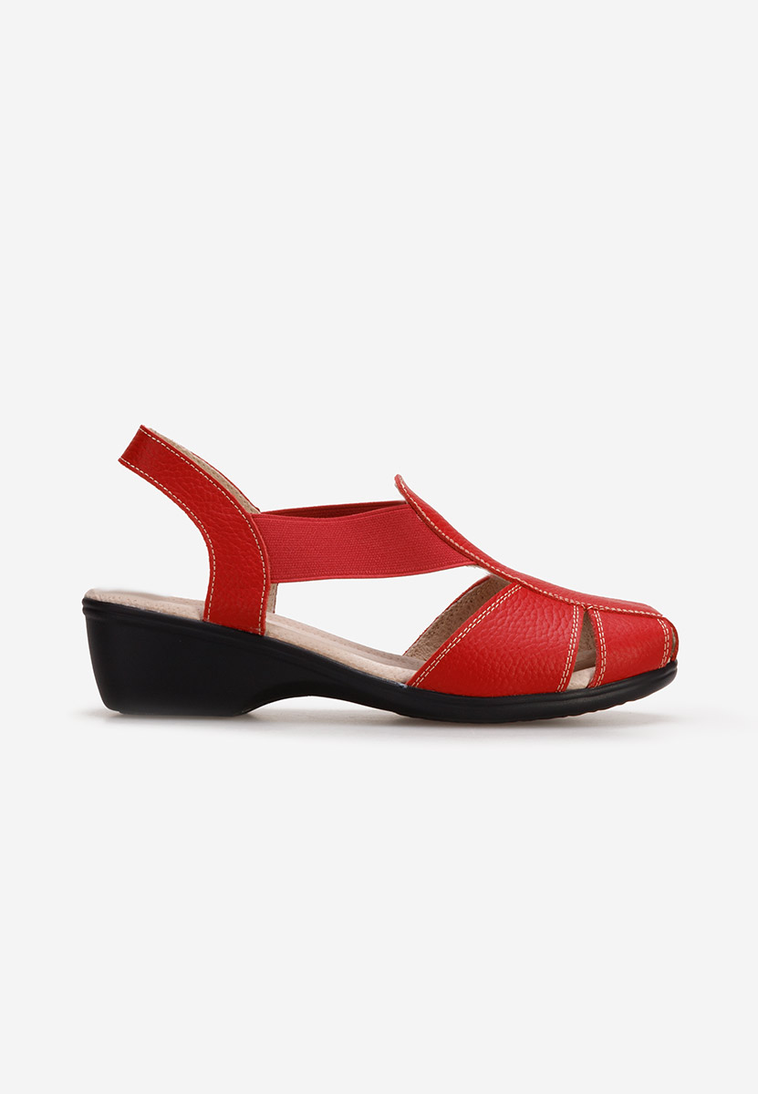 Sandali tacco basso Melona V4 rosso