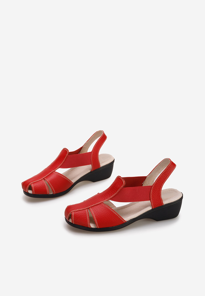 Sandali tacco basso Melona V4 rosso
