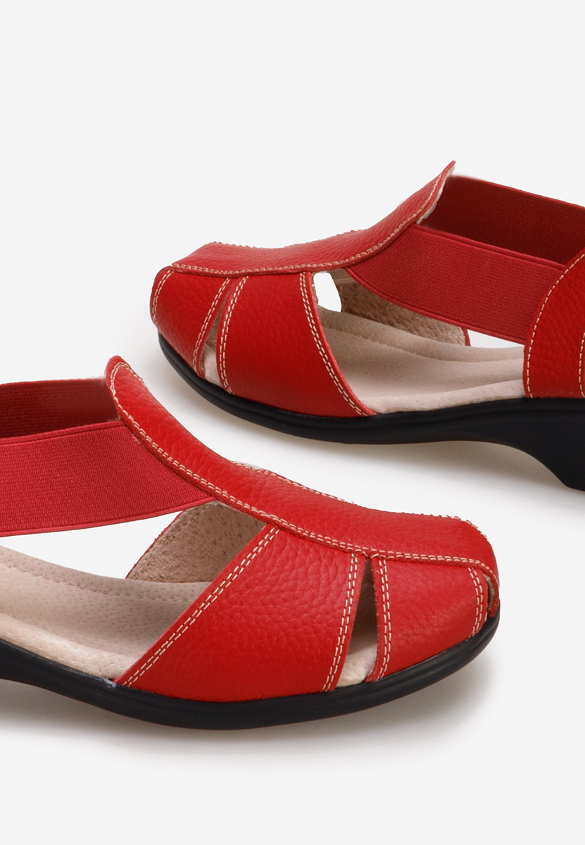 Sandali tacco basso Melona V4 rosso