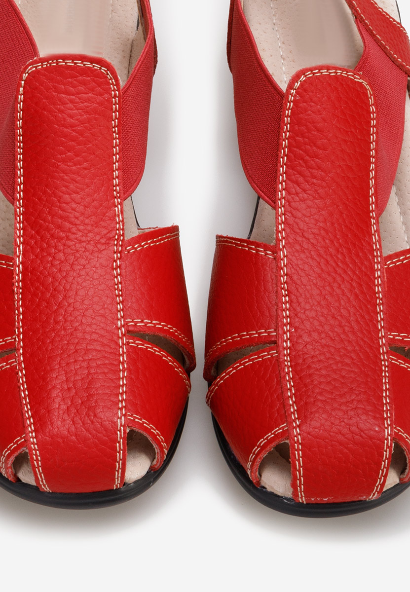 Sandali tacco basso Melona V4 rosso