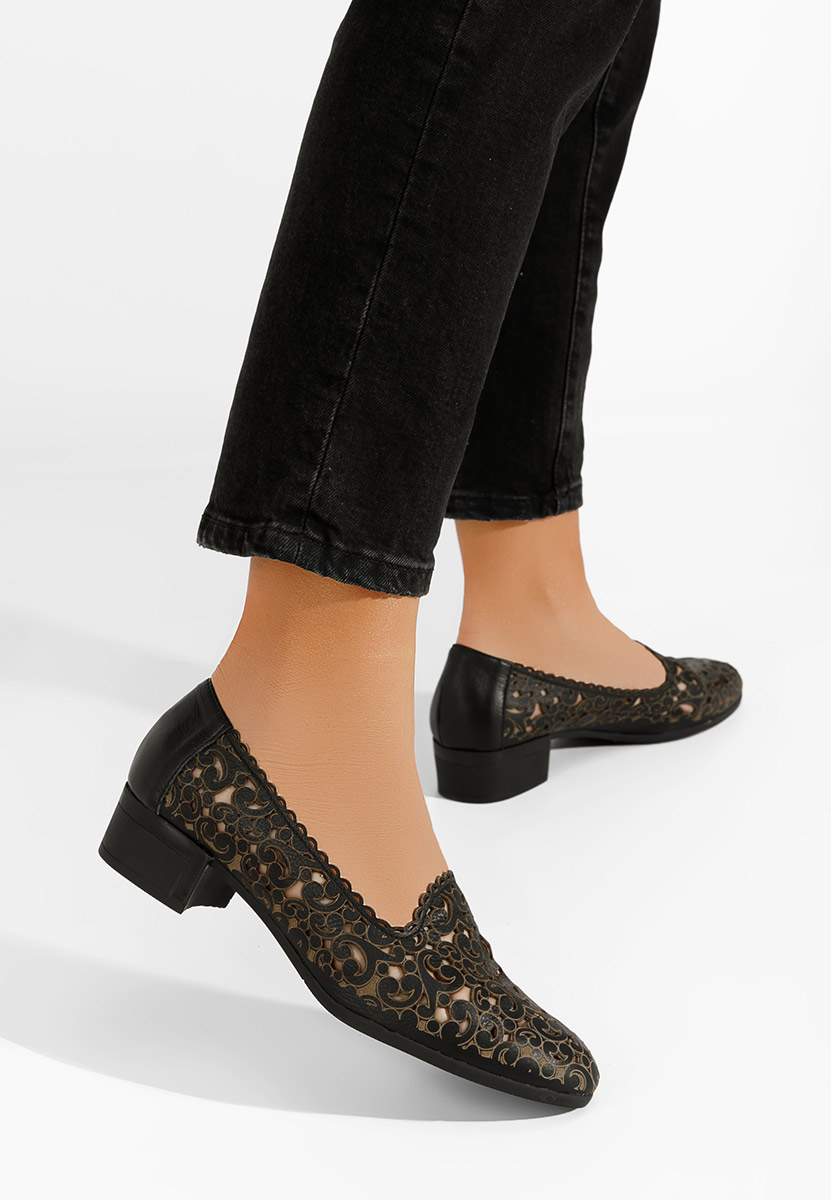 Scarpe pelle Malva Nero