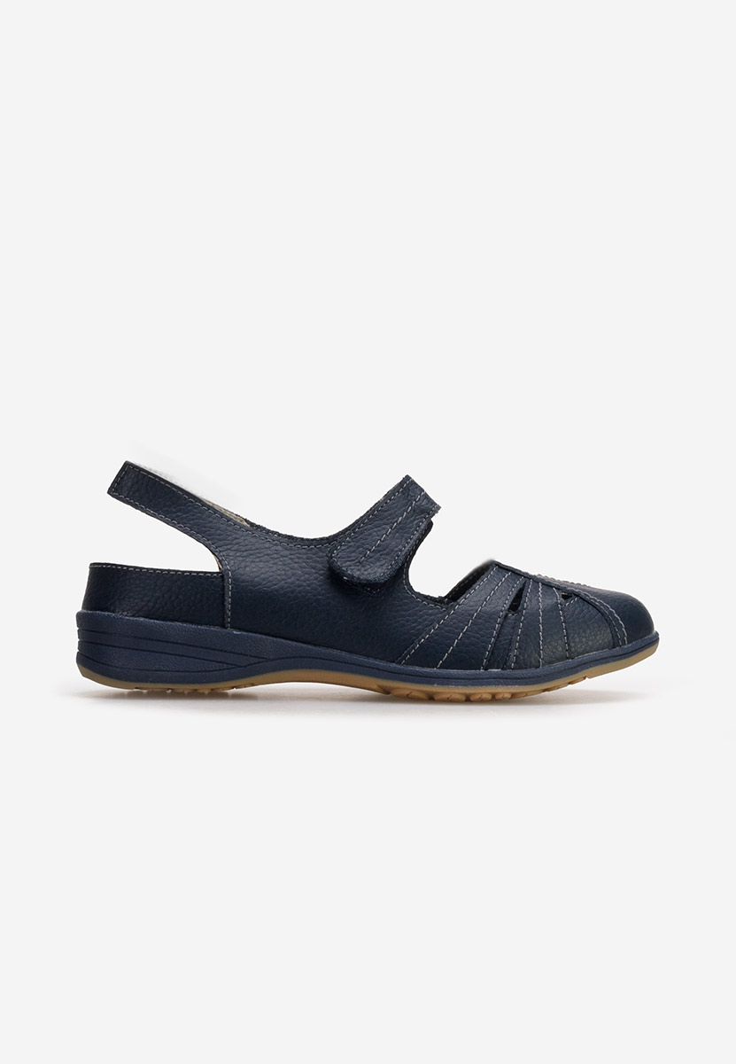 Ballerine cuoio Anicia Blu marine