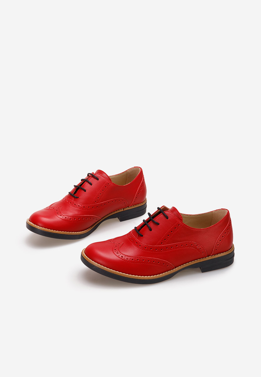 Scarpe brogue donna Emily Rosso