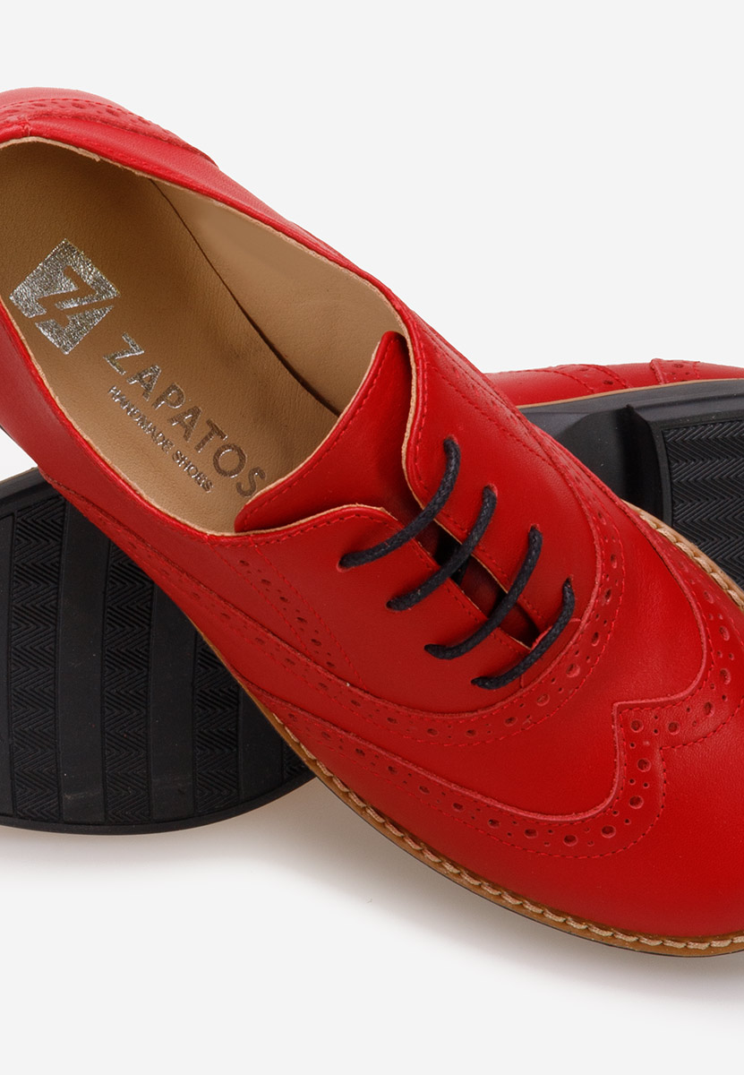 Scarpe brogue donna Emily Rosso