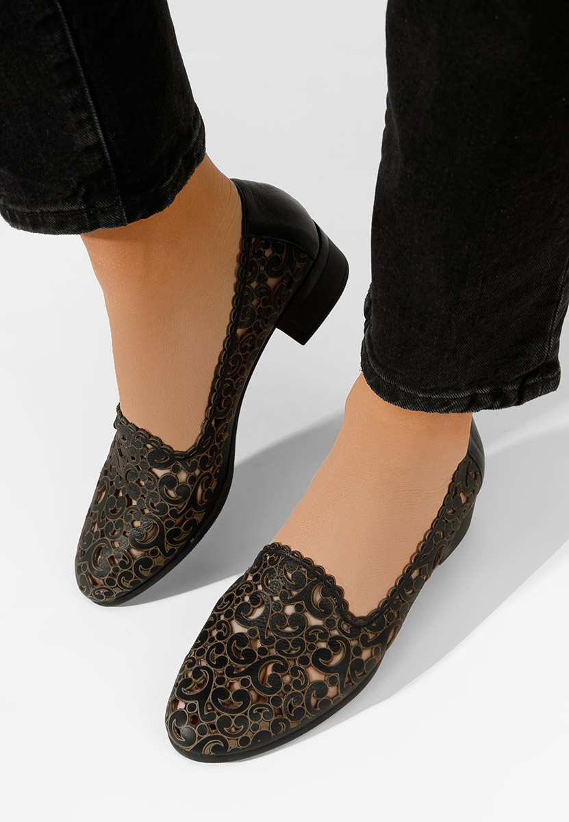 Scarpe pelle Malva Nero