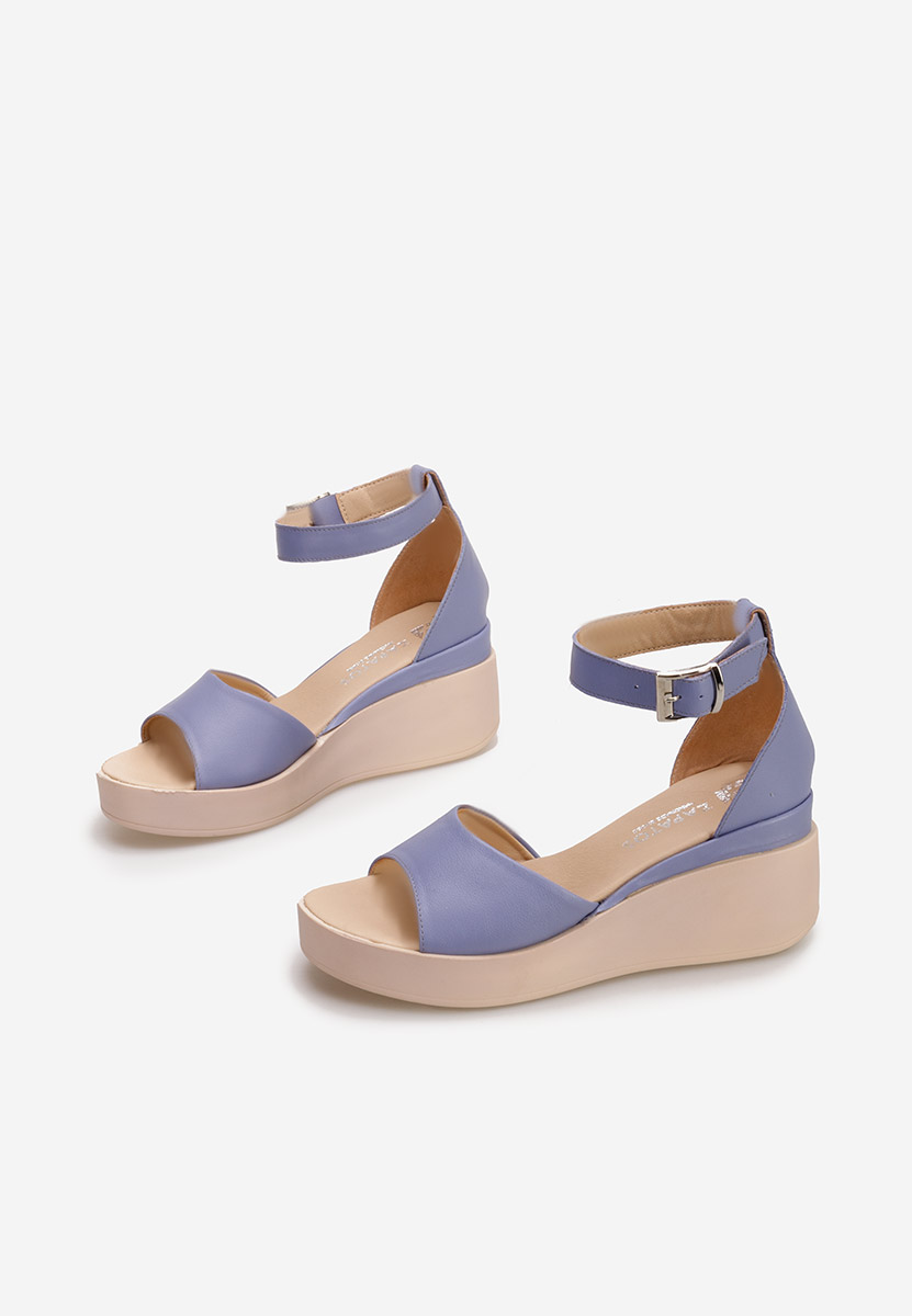 Sandali cuoio Salegia viola