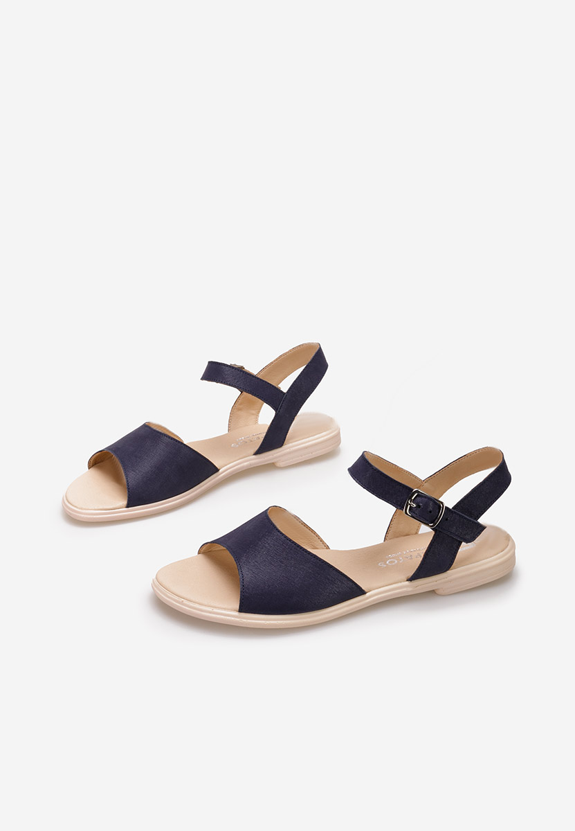 Sandali cuoio Viadana blu scuro