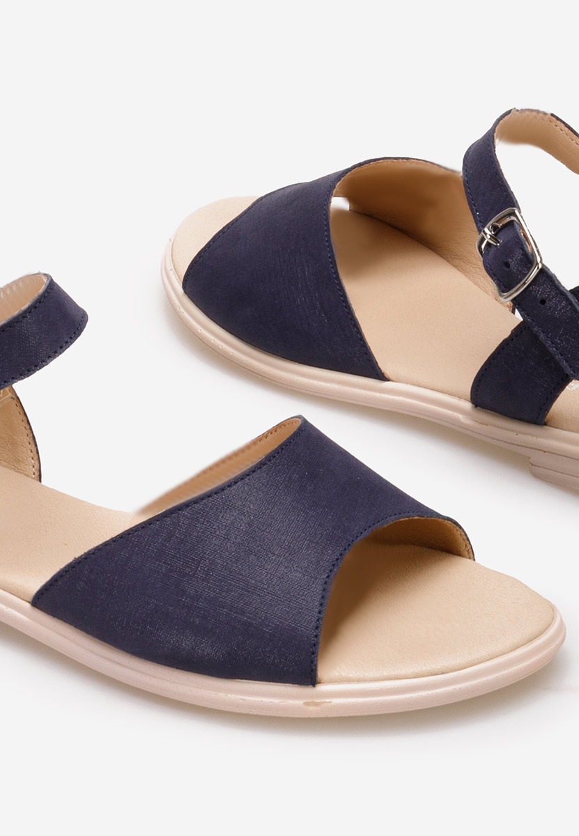 Sandali cuoio Viadana blu scuro