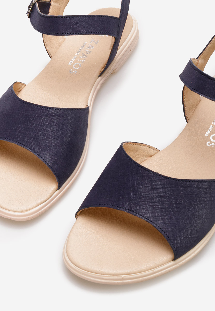 Sandali cuoio Viadana blu scuro