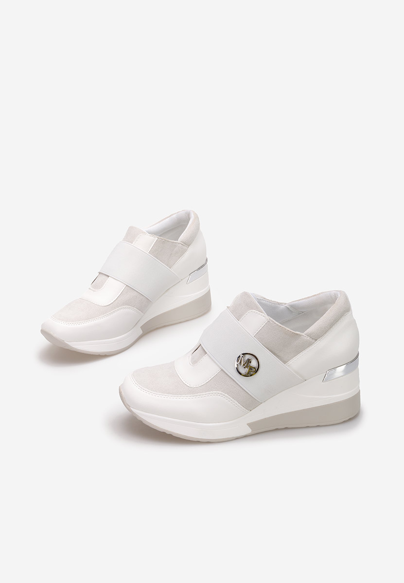 Sneakers con zeppa Almona bianchi