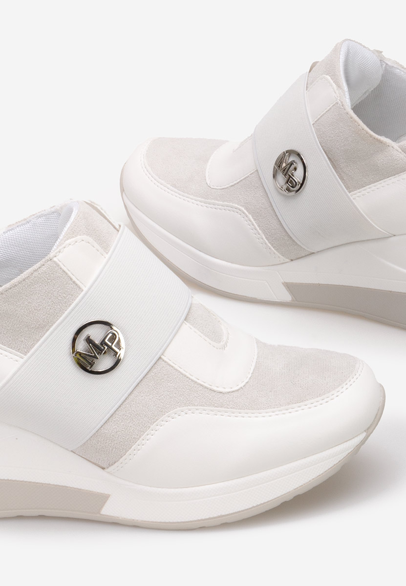 Sneakers con zeppa Almona bianchi