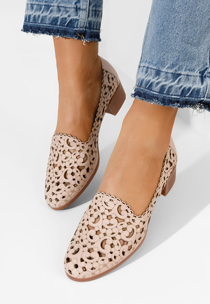 Scarpe pelle Malva Rosa