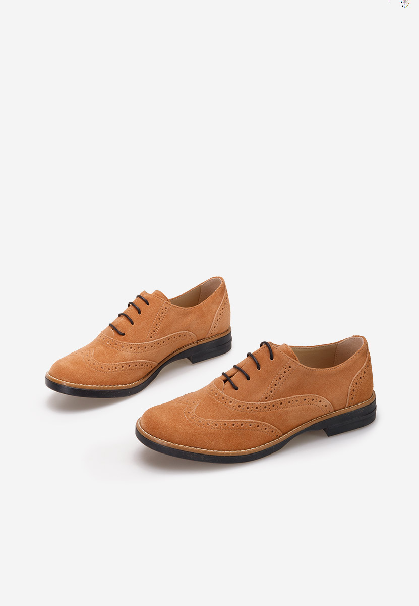 Scarpe brogue donna Emily Camel