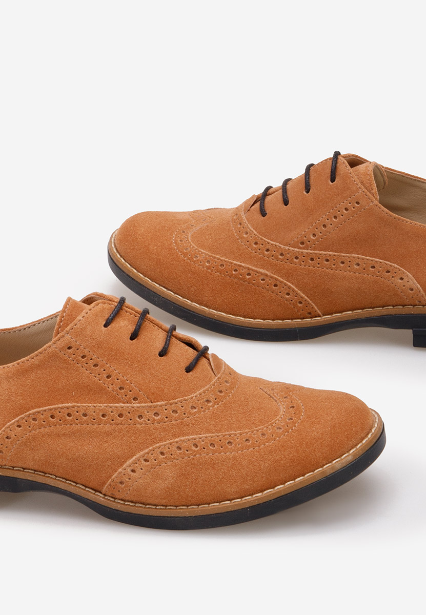 Scarpe brogue donna Emily Camel