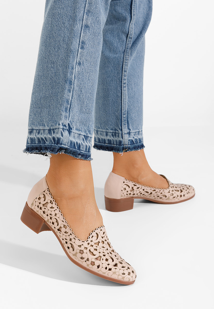 Scarpe pelle Malva Rosa