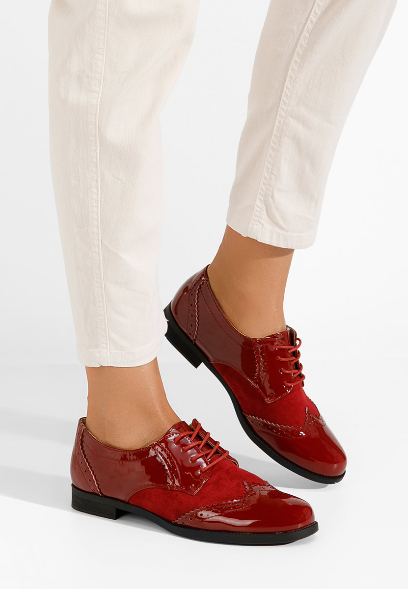 Scarpe oxford donna Bakera rosso