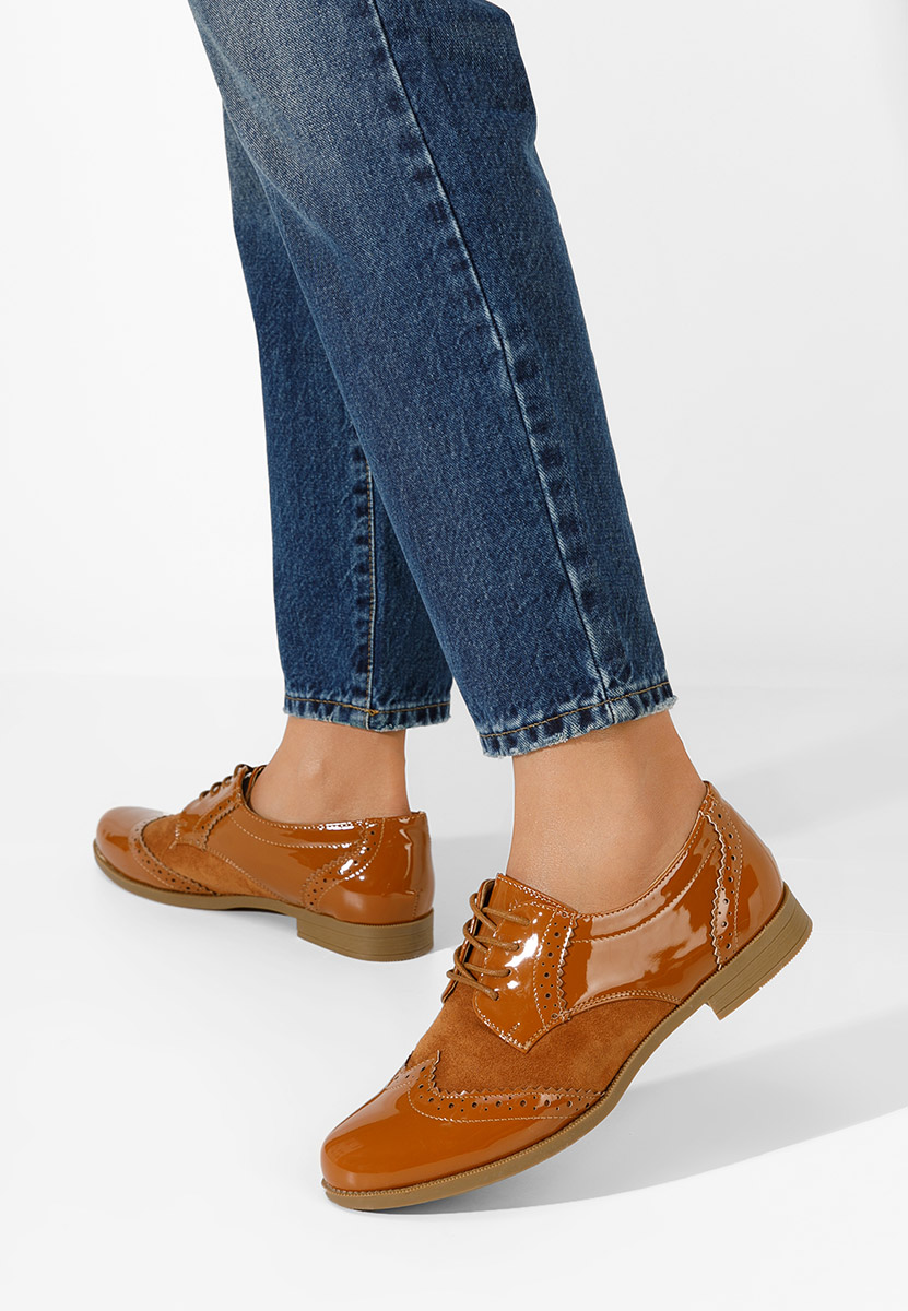 Scarpe oxford donna Bakera camel