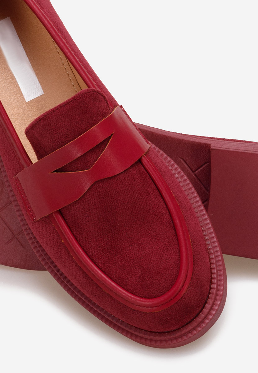 Mocassini da donna Canberra Granata