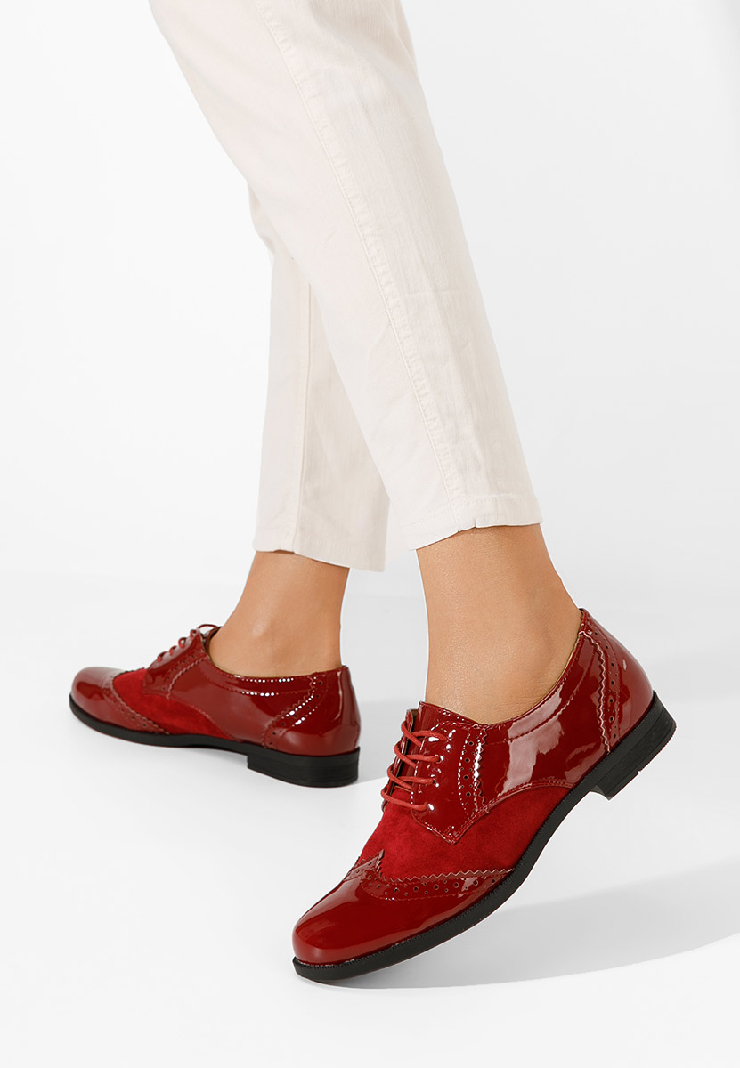 Scarpe oxford donna Bakera rosso