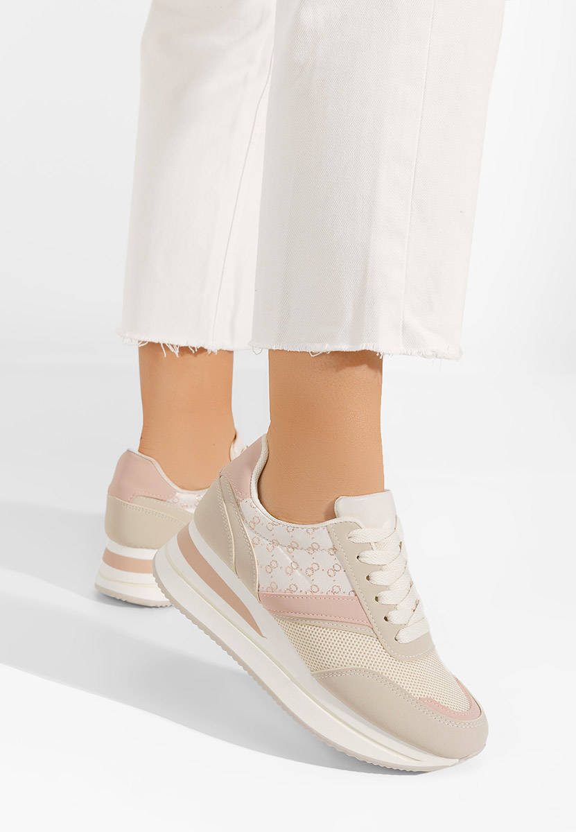 Sneakers con zeppa Cameda beige