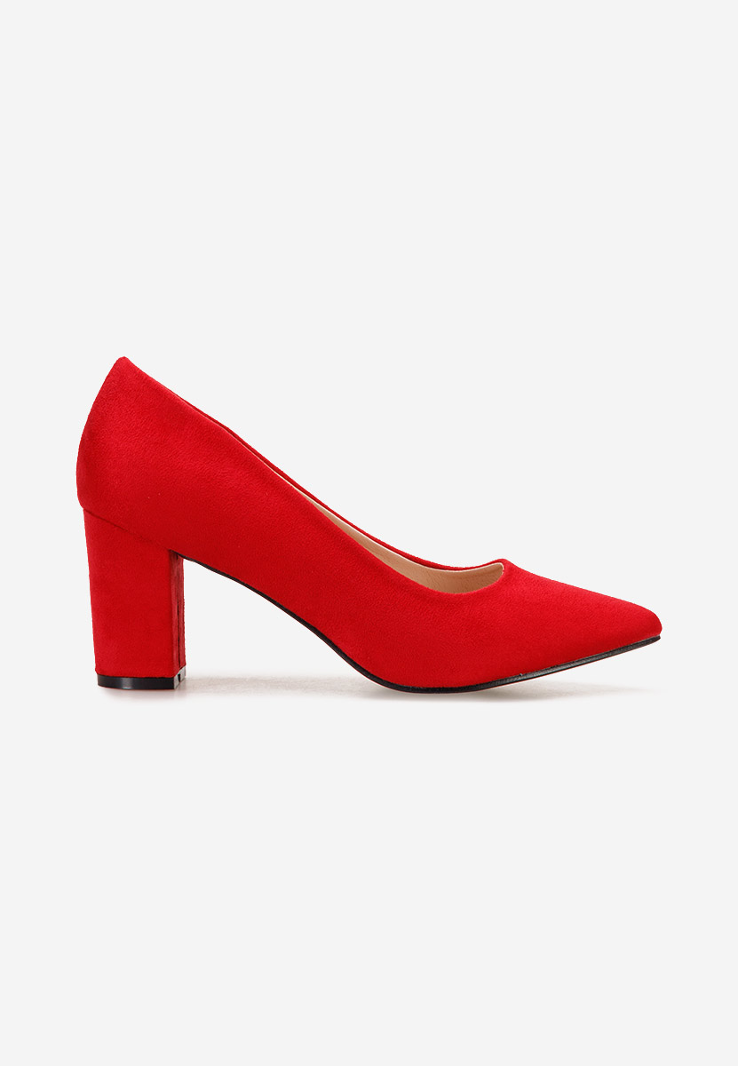 Décolleté tacco largo Sanira Rosso