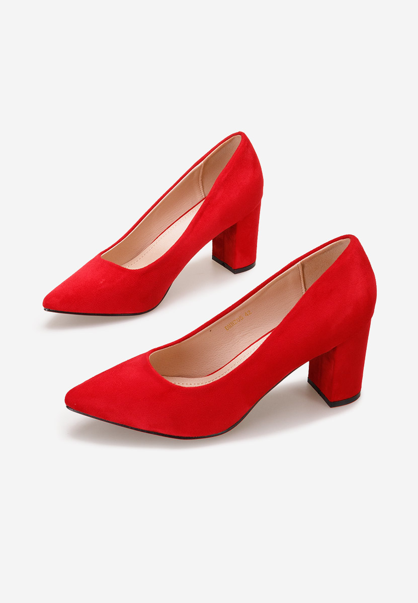 Décolleté tacco largo Sanira Rosso