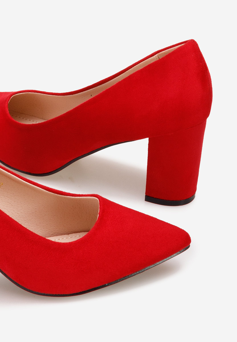 Décolleté tacco largo Sanira Rosso