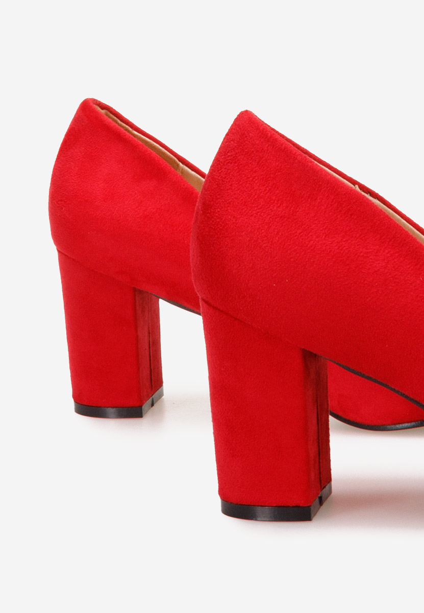 Décolleté tacco largo Sanira Rosso